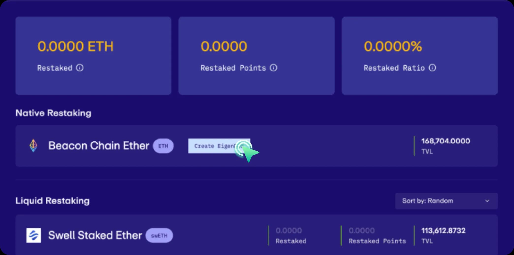Create EigenPod on EigenLayer